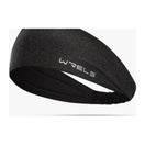 Schwarzes Sport-Stirnband auf weißem Grund