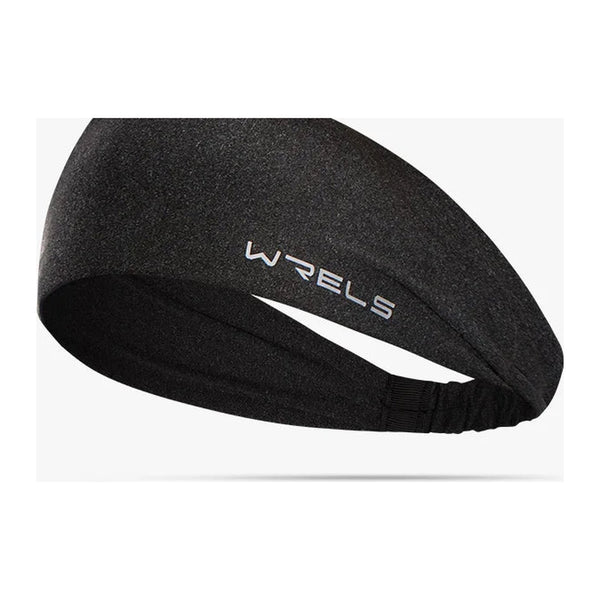Schwarzes Sport-Stirnband auf weißem Grund