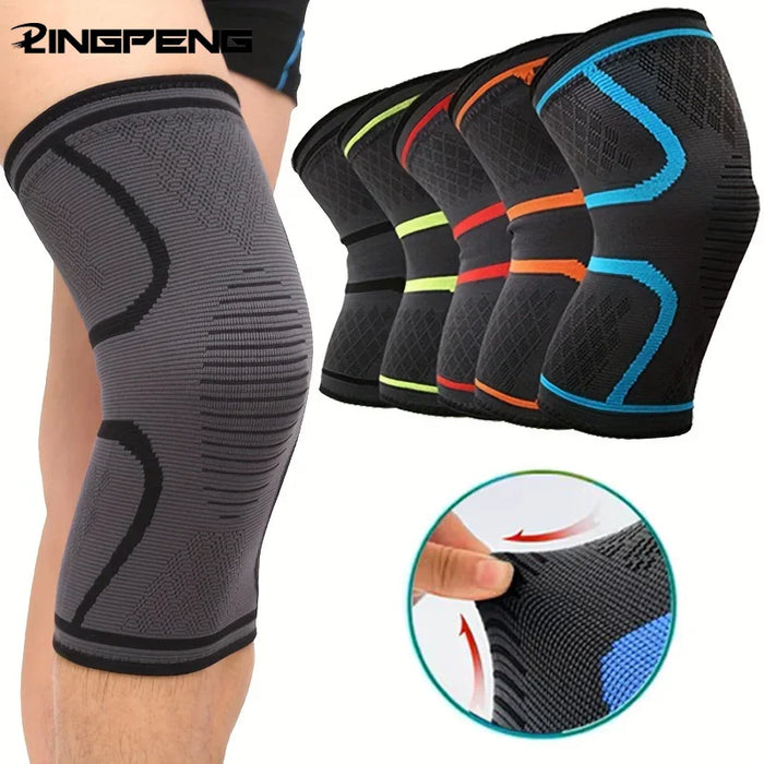 Kniebandagen für Kraftsport, aus Nylon und Elasthan – Bild 1