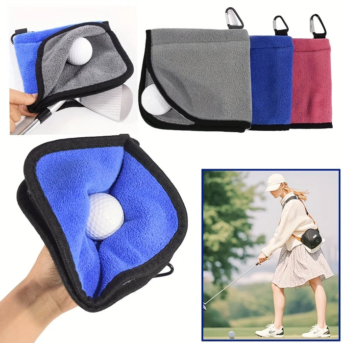 Golftuch mit Bürste – Bild 1