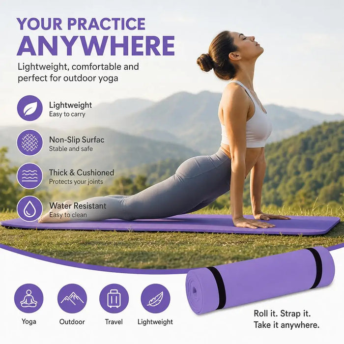 Yogamatte extra dick, aus EVA, 2er-Set – Bild 1