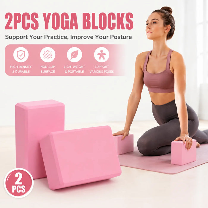 Yogablock aus Kork, aus EVA, 2er-Set – Bild 1