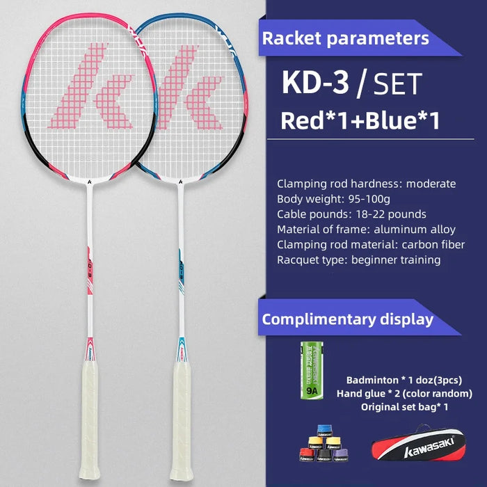 Pickleball-Schläger, aus Carbon, 2er-Set – Bild 1