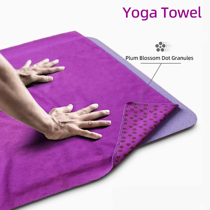 Yogahandtuch rutschfest, aus Mikrofaser – Bild 1